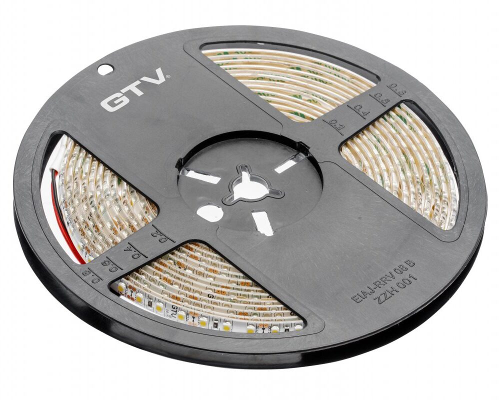 Flash Strip 3528, 600 LED warm white, 48W, without gel 8mm, Roll 5m, 12V