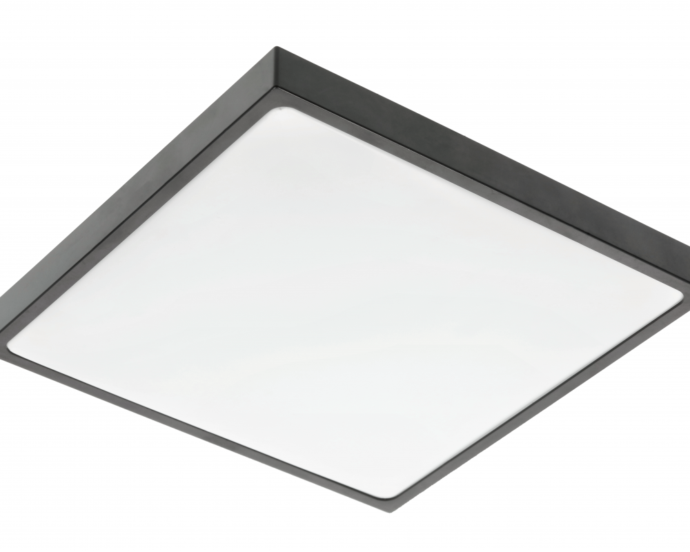 LED luminaire ALTAR, 24 W, 1680 lm, 4000K, AC180-250V, PF>0.5, IP44, 295x295 mm, black