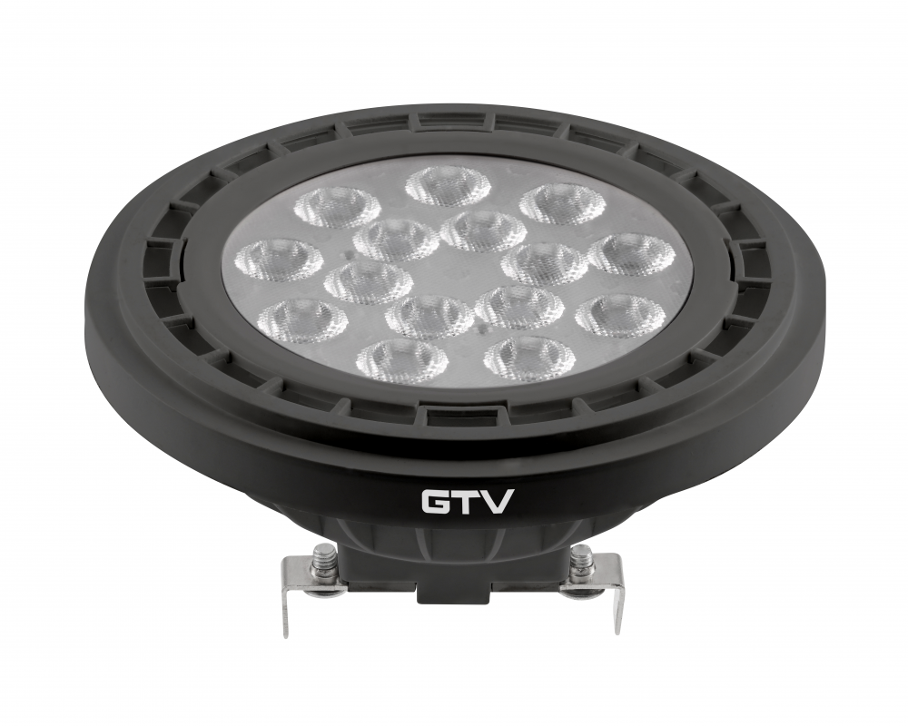 LED Bulb AR111, 12.5 W, 1100 lm, 4000K, G53, DC12V, 40°, black