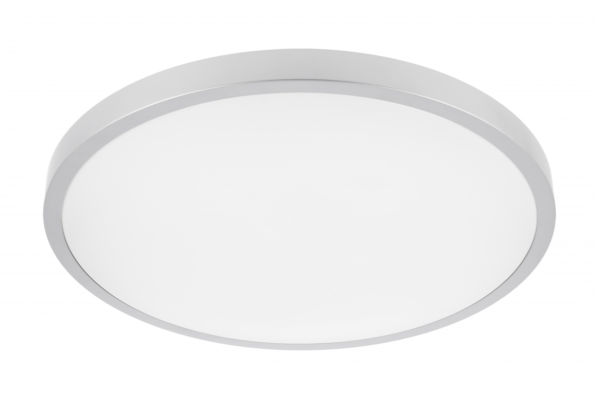 LED luminaire ATOLL, 32 W, 2560 lm, 3000K, AC180-250V, PF>0.9, IP54, Ø400 mm, silver