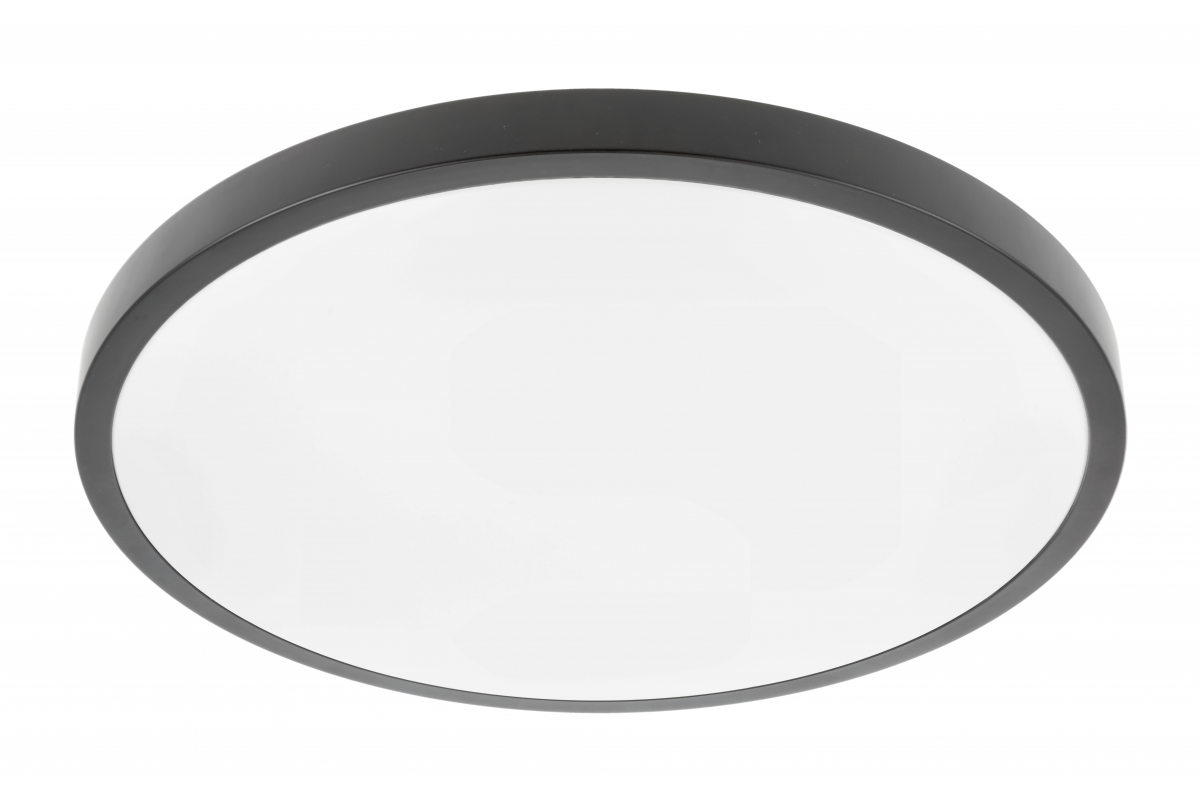 LED luminaire ATOLL, 32 W, 2560 lm, 4000K, AC180-250V, PF>0.9, IP54, Ø400 mm, black