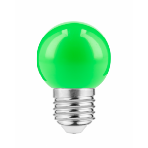 LED Bulb E27, B45, 1 W, 50 lm, AC220-240V, 270°, green