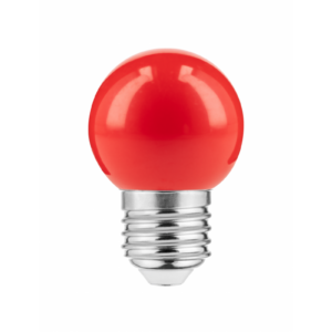 LED Bulb E27, B45, 1 W, 50 lm, AC220-240V, 270°, red