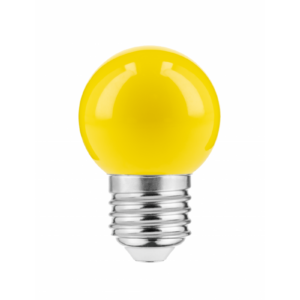 LED Bulb E27, B45, 1 W, 50 lm, AC220-240V, 270°, yellow