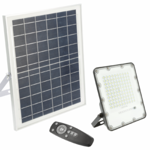 LED solar floodlight BRAVOS, 500 lm, 6400K, IP65, 120°, remote control