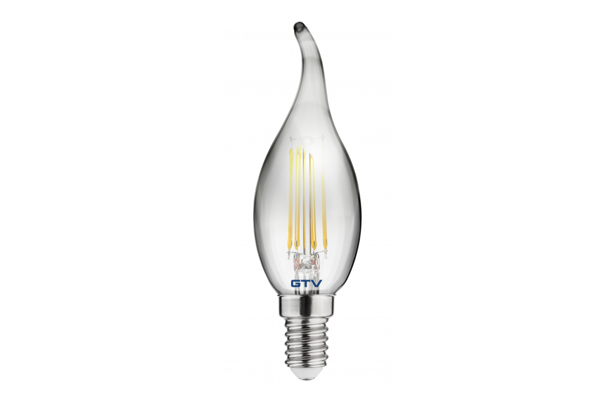 LED Bulb E14, C35L, 4 W, 300 lm, 2700K, AC220-240V, 360°, FILAMENT gray