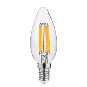 LED Bulb E14, C35, 5.8 W, 640 lm, 4000K, AC220-240V, 360°, FILAMENT