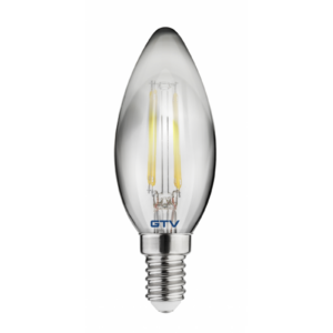 LED Bulb E14, C35, 4 W, 200 lm, 1800K, AC220-240V, 360°, FILAMENT gray