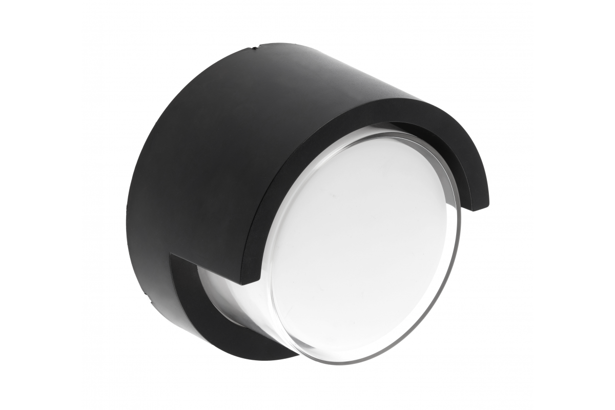 LED facade luminaire CANTI II, 12 W, 1000 lm, IP65, 4000K, round, black