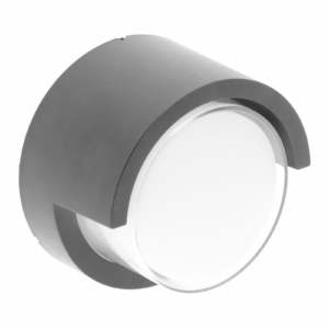 LED facade luminaire CANTI II, 12 W, 1000 lm, IP65, 4000K, round, gray
