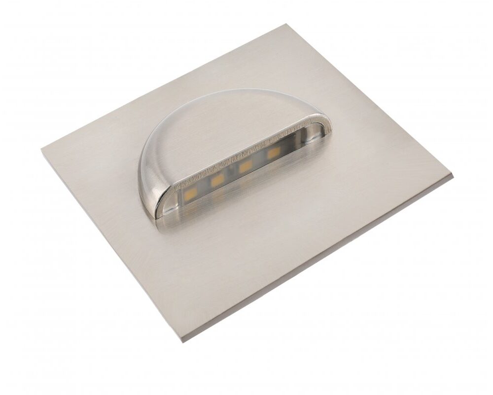 LED luminaire ESCADA, 0.8 W, 70 lm, 4000K, 12V, square, stainless steel
