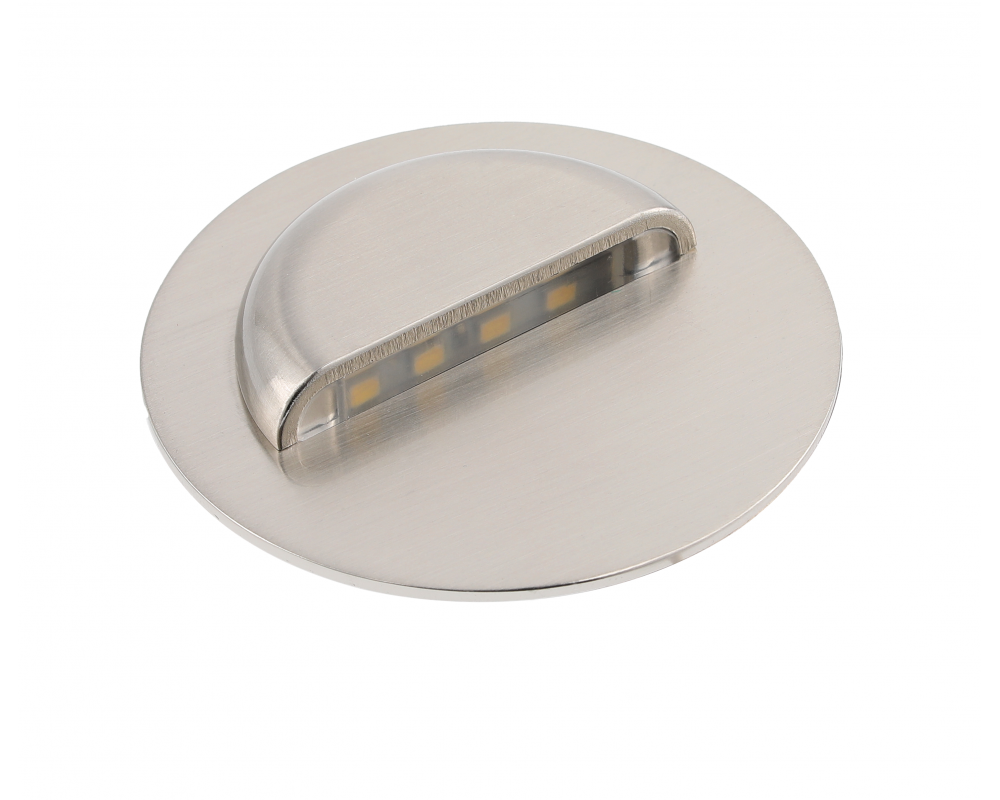 LED luminaire ESCADA, 0.8 W, 70 lm, 4000K, 12V, round, stainless steel