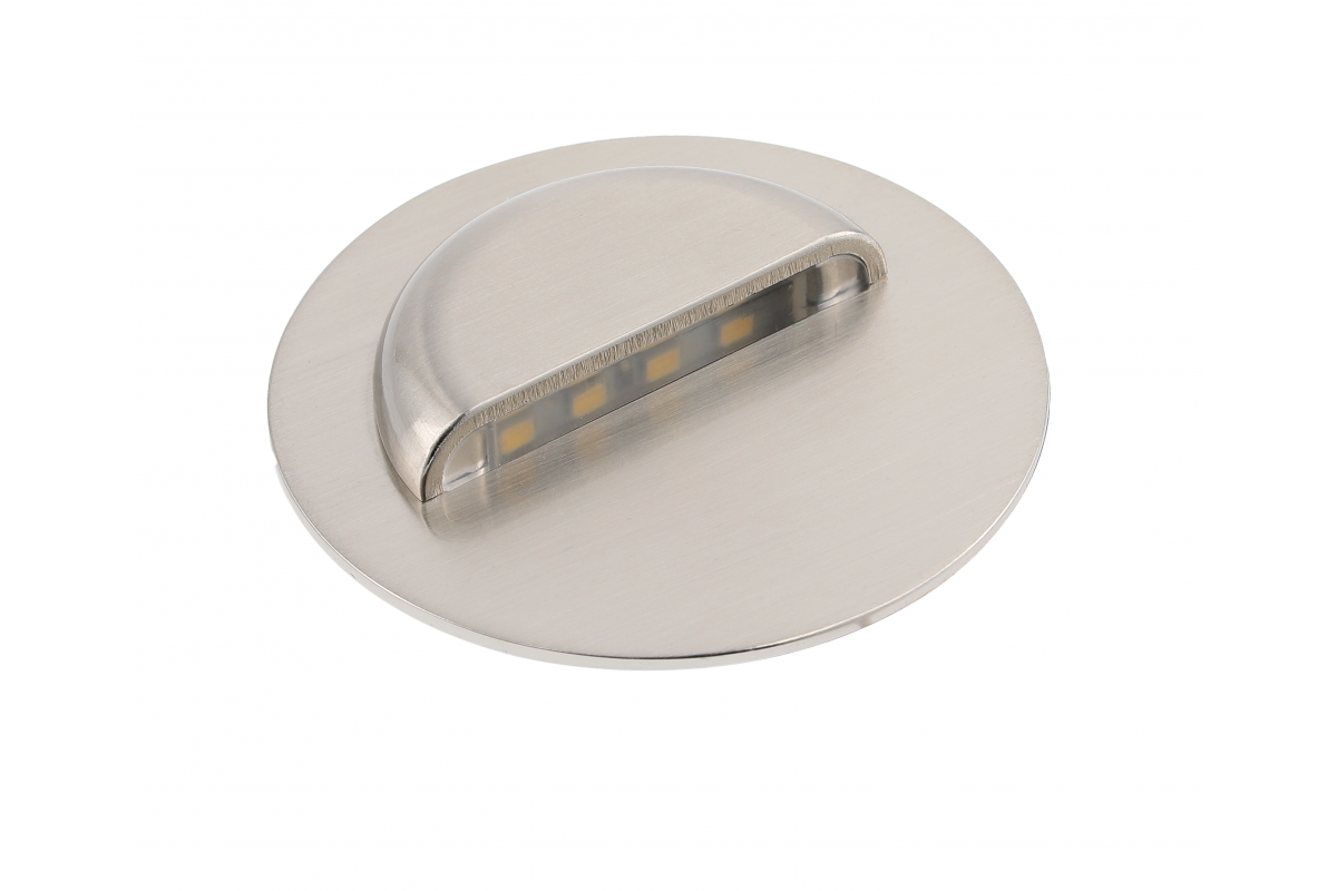 LED luminaire ESCADA, 0.8 W, 70 lm, 4000K, 12V, round, stainless steel