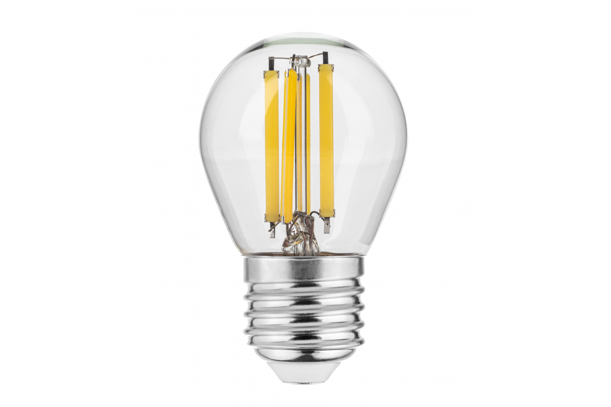 LED Bulb E27, G45, 5.8 W, 640 lm, 2700K, AC220-240V, 360°, FILAMENT