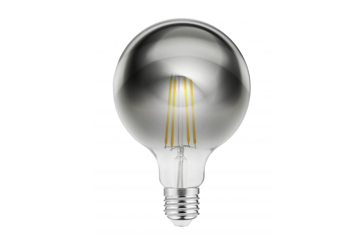 LED Bulb E27, G95, 8 W, 720 lm, 2700K, AC220-240V, 360°, FILAMENT gray
