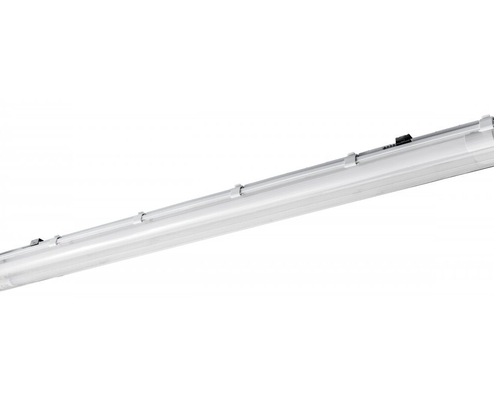 Hermetic luminaire HAGEN, for T8 LED single-sided power supply, G13, IP65, AC220-240V, 2x120cm, PC
