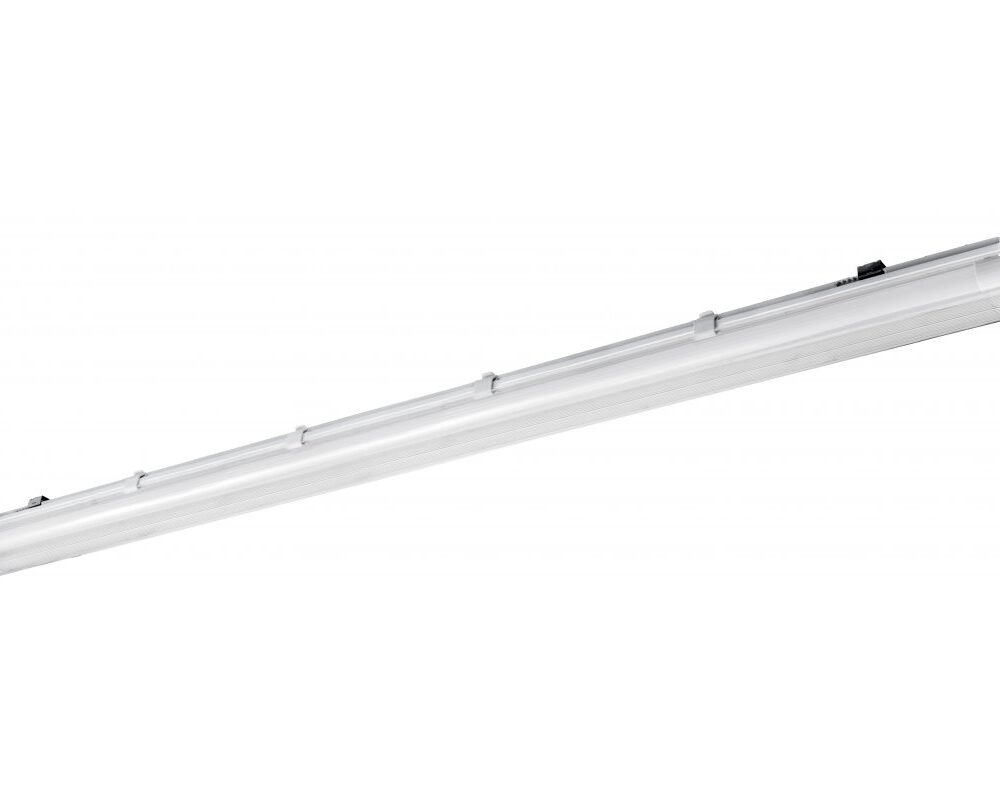 Hermetic luminaire HAGEN, for T8 LED single-sided power supply, G13, IP65, AC220-240V, 2x150cm, PC