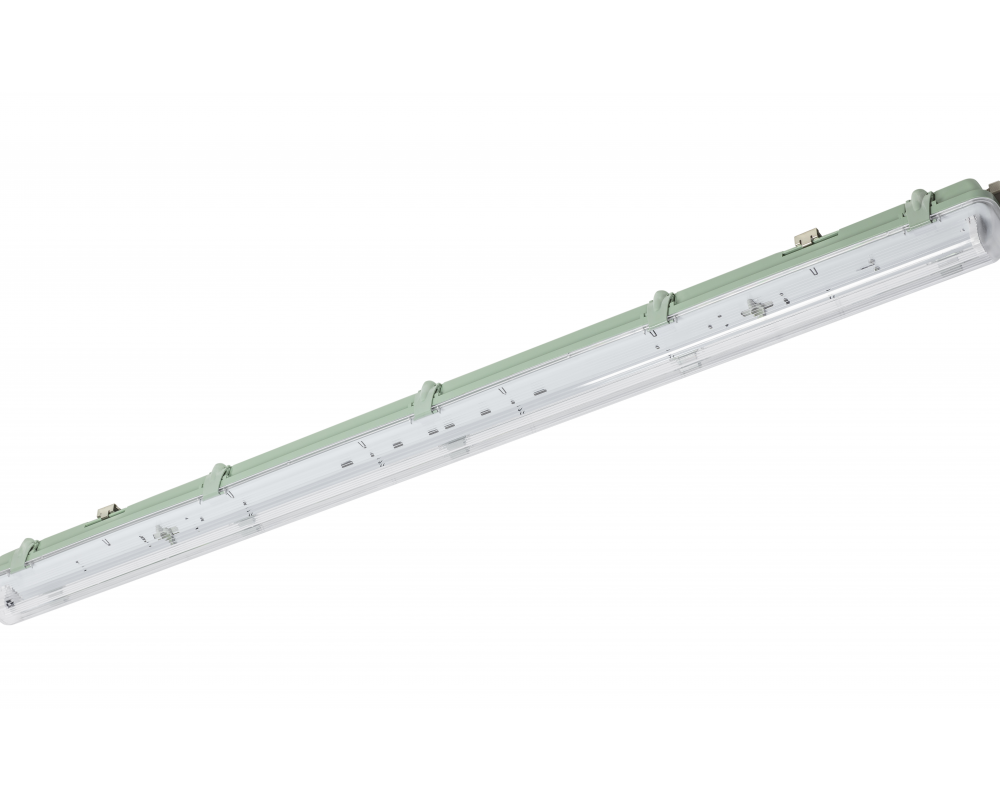 Hermetic luminaire HELIOS BIS, for T8 LED single-sided power supply, G13, IP65, AC220-240V, 1x120cm, ABS/PS
