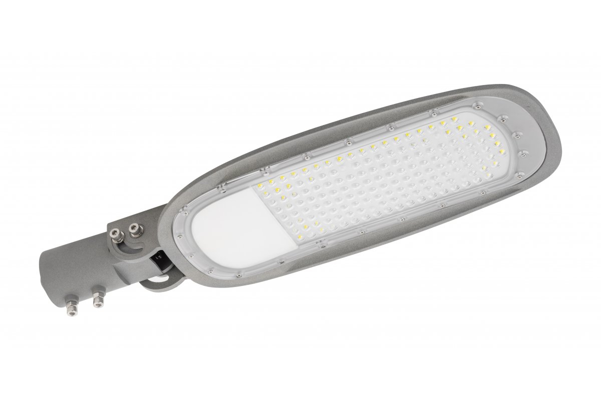 LED street luminaire INDIANA, 100 W, 13000 lm, 4000K, AC220-240V, 120°, 10KV, IP65, gray