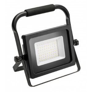 LED floodlight iNEXT (portable) 30W 2400lm, PF>0,9, RA>80, IP65, 120°, 6400K, black body