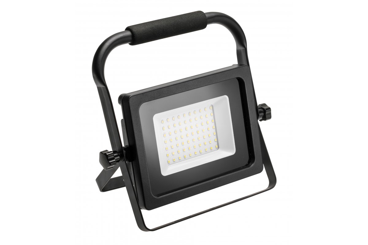LED floodlight iNEXT (portable) 50W 4000lm, PF>0,9, RA>80, IP65, 120°, 6400K, black body