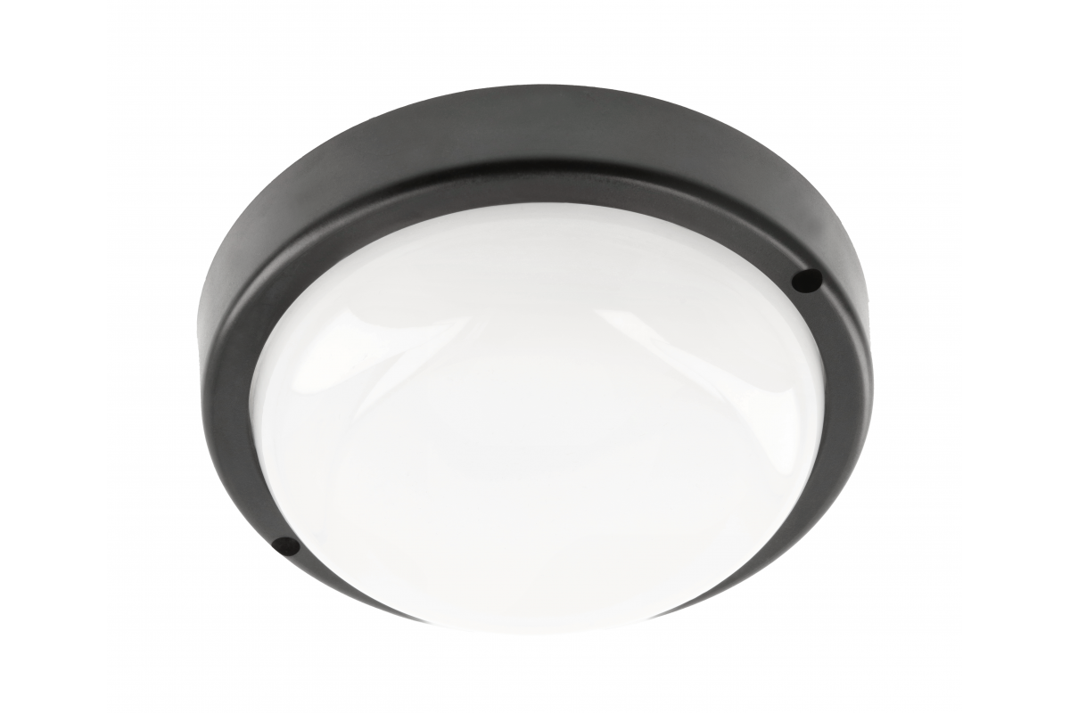 LED luminaire KODO, 8 W, 720 lm, AC175-260V, 4000K, PF>0.5, Ra≥80, IP54, IK08, round, black