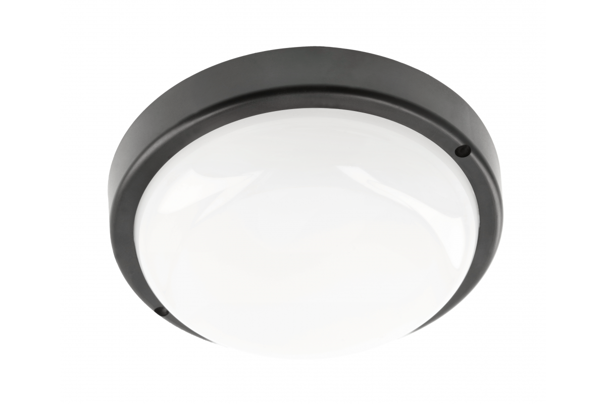 LED luminaire KODO-OK, 12 W, 1080 lm, AC175-260V, PF>0.5, Ra≥80, IP54, IK08, 4000K, round, black
