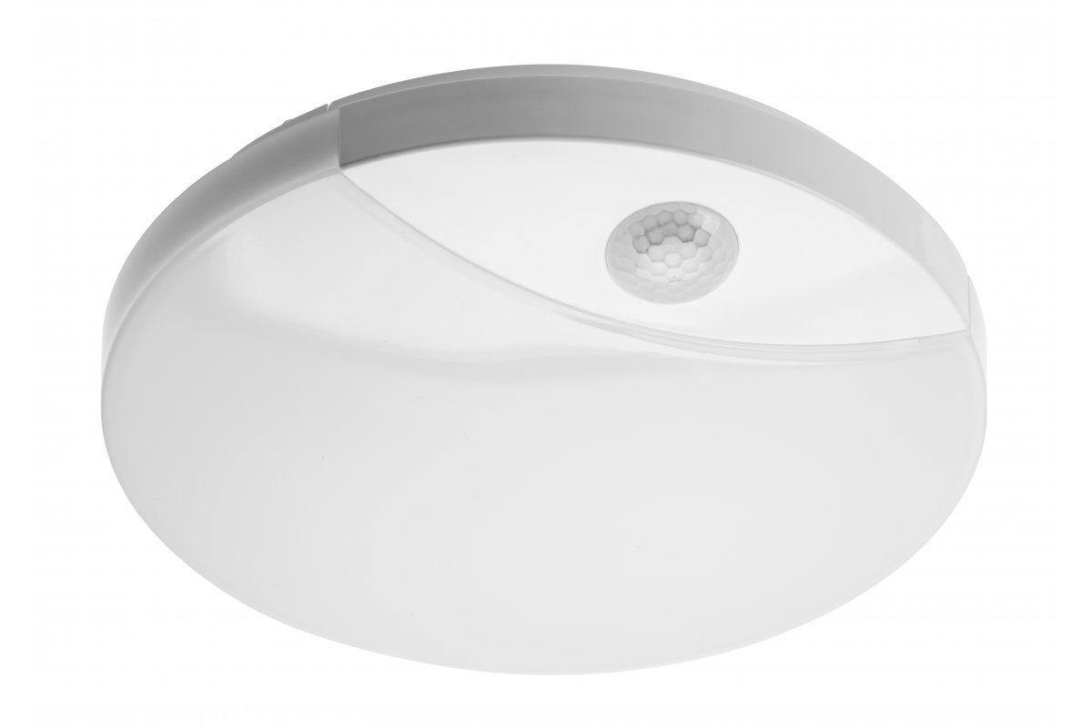 LED luminaire LOGOS with motion sensor, 16 W, 1200 lm, AC220-240V, IP44, 360°