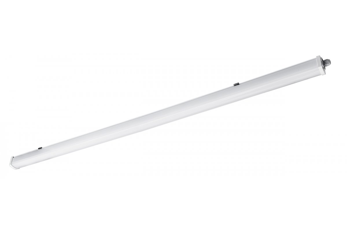 Hermetic LED luminaire LUMIA, 45 W, 4500 lm, 4000 K, AC220-240V, PF>0.9, Ra≥80, IP66, 180°, PC, 150 cm