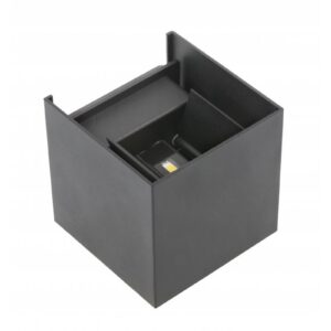 LED wall luminaire MISSOURI-K, 7 W, 540 lm, 4000K, IP54, square, gray