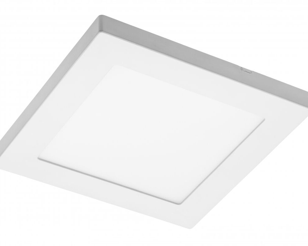 LED luminaire MOZA, 12 W, 1000 lm, AC220-240V, 50/60 Hz, PF>0.5, RA≥80, IP40, 120°, 4000K, recessed, square