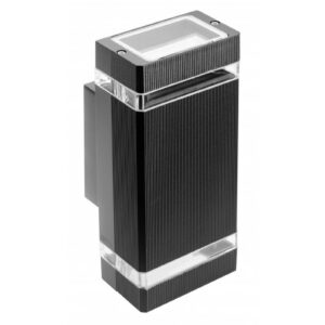 Facade luminaire bidirectional NESSA, 2*GU10, max. 2*50 W, IP54, square, black