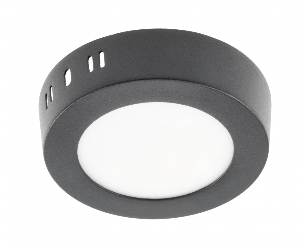 LED luminaire ORIS PLUS, 7 W, 560 lm, IP20, AC220-240V, 120°, 4000K, surface-mounted, black