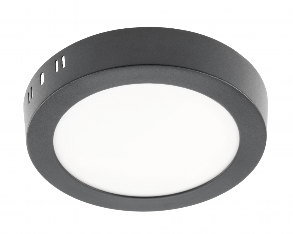 LED luminaire ORIS PLUS, 13 W, 1020 lm, IP20, AC220-240V, 120°, 3000K, surface-mounted, black