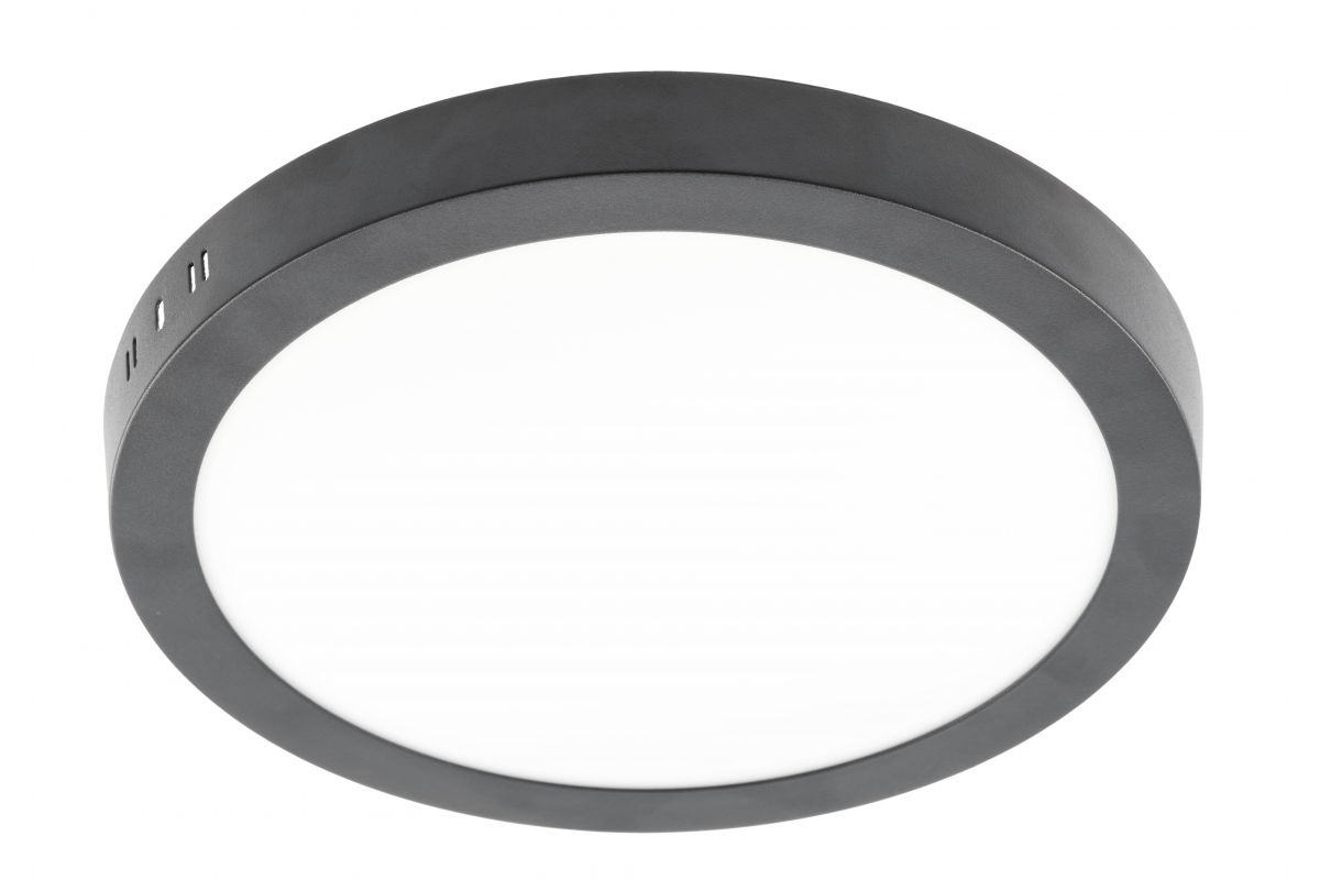 LED luminaire ORIS PLUS, 24 W, 2000 lm, IP20, AC220-240V, 120°, 3000K, surface-mounted, black