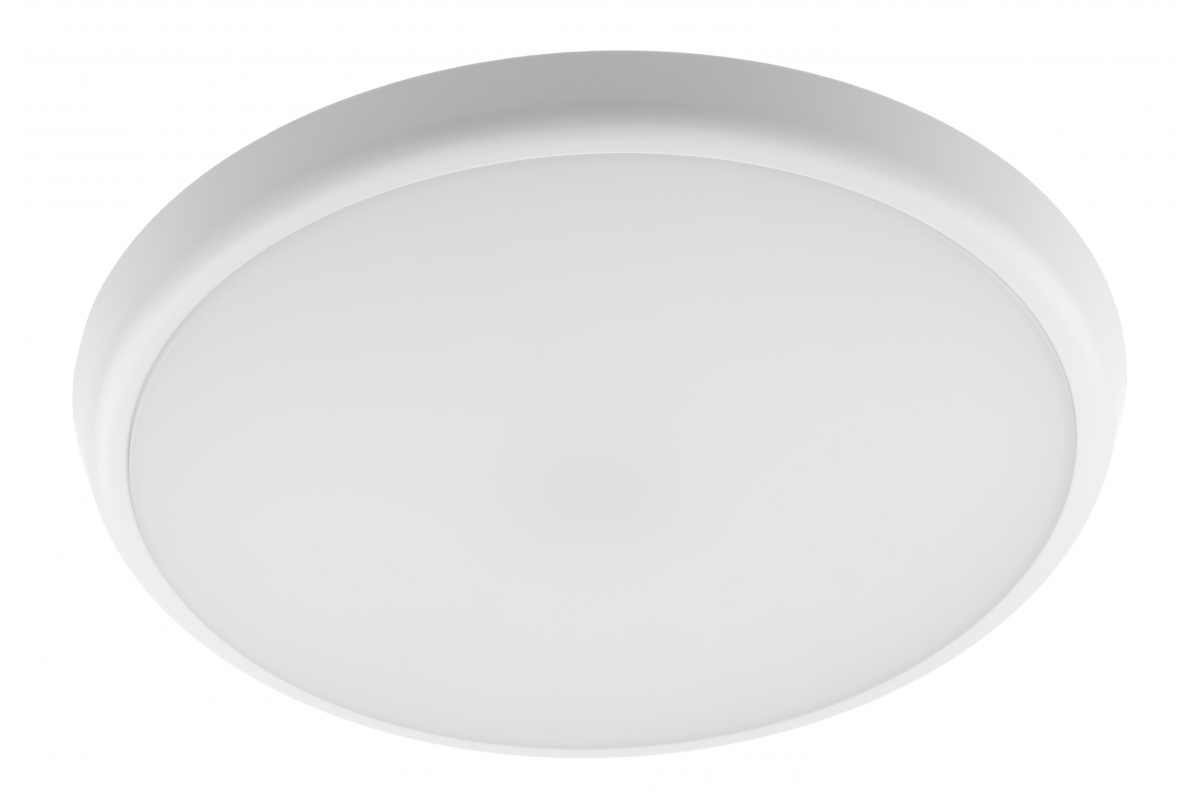 LED luminaire OSAKA with microwave motion sensor, 16 W, 1450 lm, 4000K, AC220-240V, IK10, IP54, 360°, corridor function