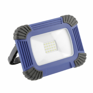 LED floodlight with rechargeable battery ONYX, 10 W, 800 lm, 6400K, USB 5V/1A, RA>80, IP54, 120°, blue
