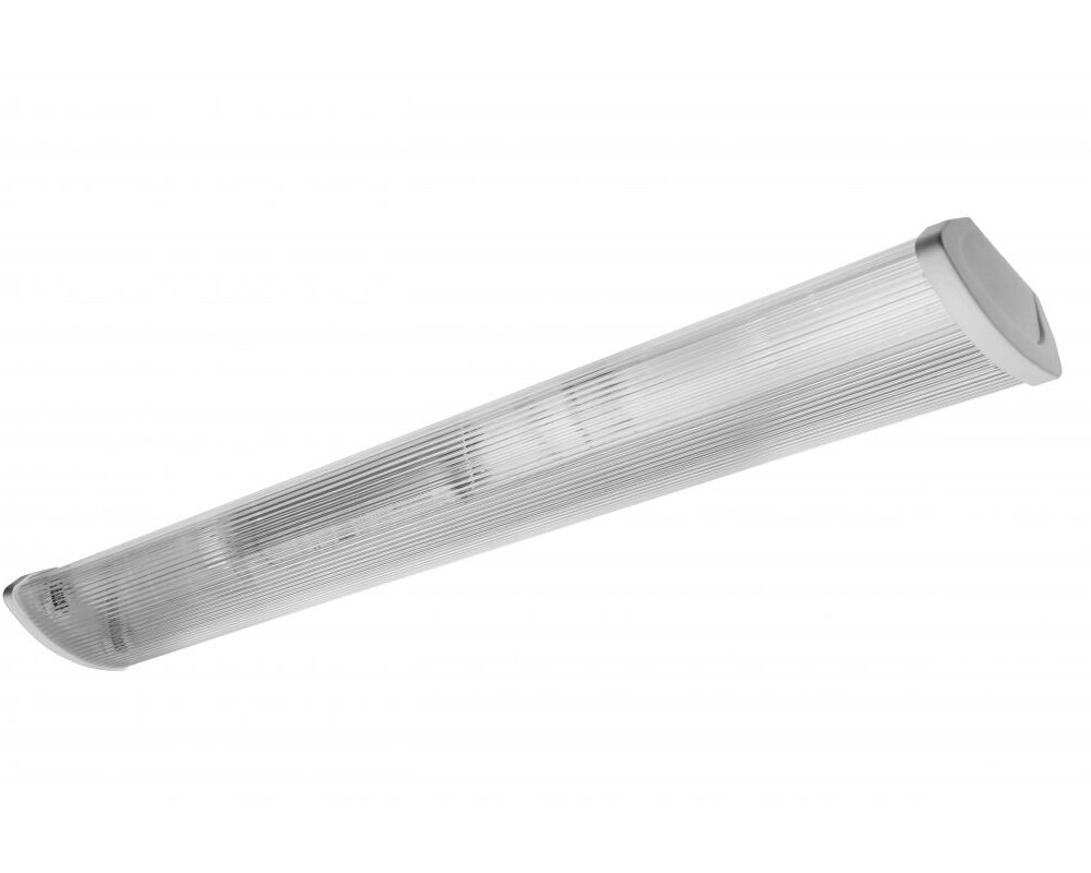 Luminaire Zefir 218, for T8 LED single-sided power supply, 2x60cm, G13, AC220-240V, 50/60 Hz, IP40, ABS/PC (transparent diffuser)