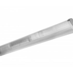 Luminaire Zefir 218, for T8 LED single-sided power supply, 2x60cm, G13, AC220-240V, 50/60 Hz, IP40, ABS/PC (transparent diffuser)