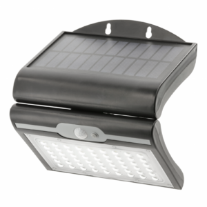 LED facade luminaire on solar battery RAMOS, motion/twilight sensor, 300 lm, 3.7V, 1800 mAh, IP44, 6400K, black