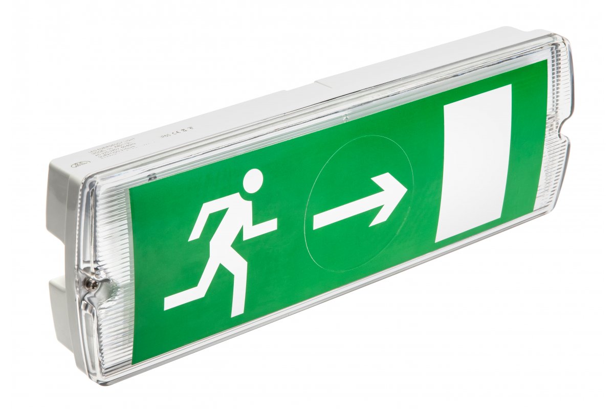 Emergency LED luminaire SAHER DUO, 3 W, 300 lm, 6400K, AC220-240V, IP65, 1 hour, dual-mode