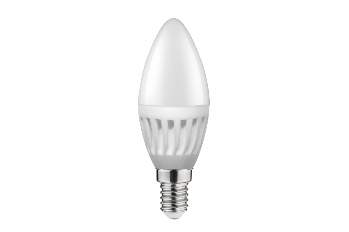 LED Bulb E14, C37, 10 W, 1000 lm, 3000K, AC180-250V, 160°, CERAMIC