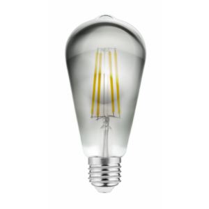 LED Bulb E27, ST64, 6 W, 300 lm, 1800K, AC220-240V, 360°, FILAMENT gray