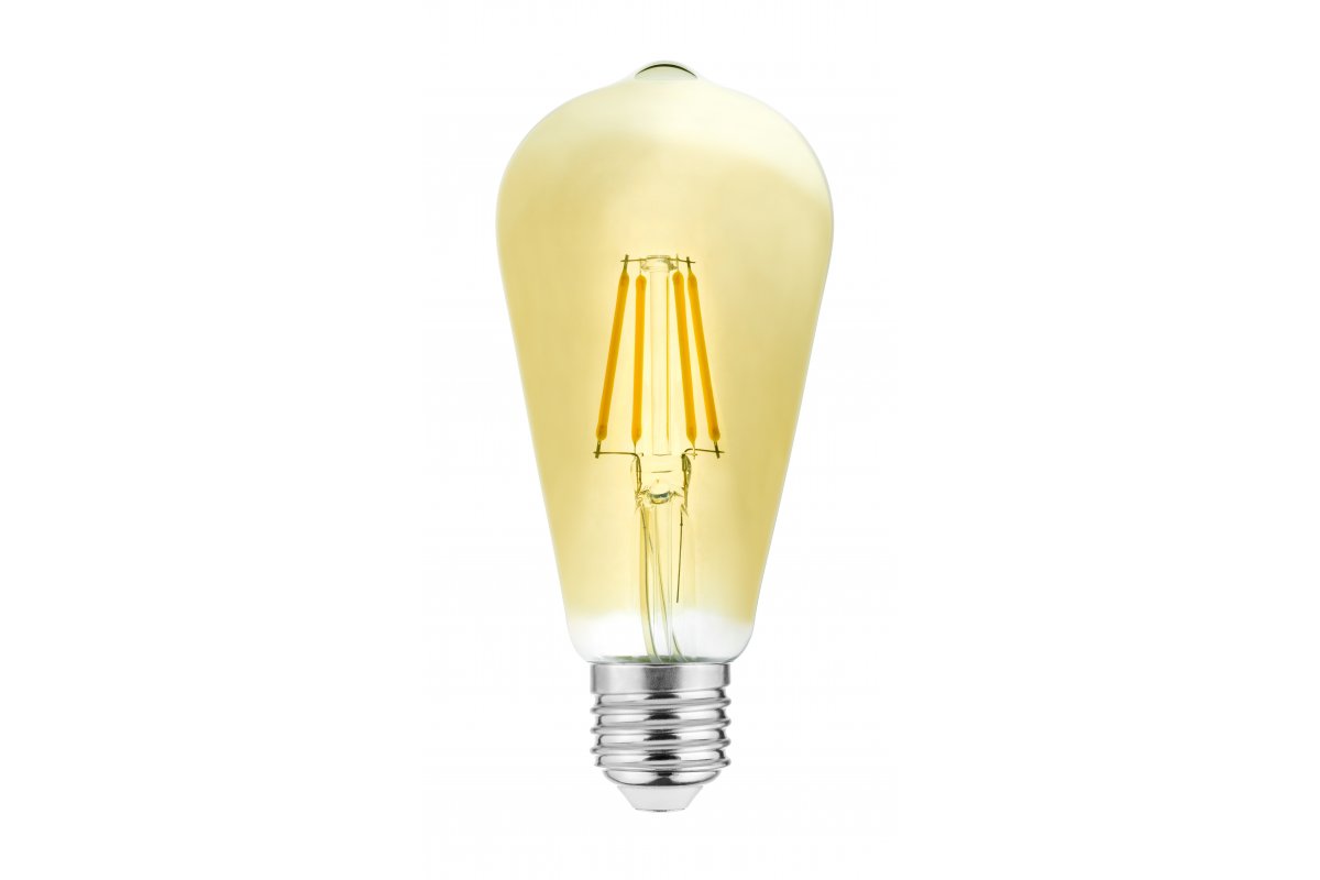 LED Bulb VINTAGE, E27, ST64, 4 W, 300 lm, 3000K, AC220-240V, 360°, FILAMENT