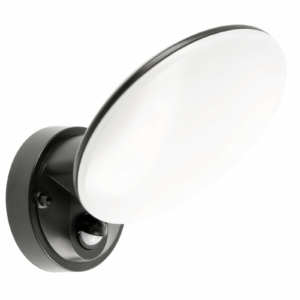 LED facade luminaire TERRO with motion sensor, 10 W, 720 lm, IP54, 4000K, black
