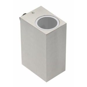 Facade luminaire bidirectional TIAGO, 2*GU10, max. 2*35 W, IP54, square, stainless steel