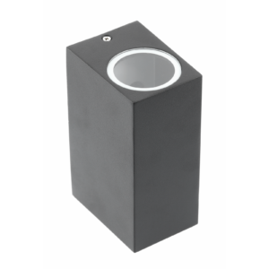 Facade luminaire bidirectional TIAGO, 2*GU10, max. 2*35 W, IP54, square, black