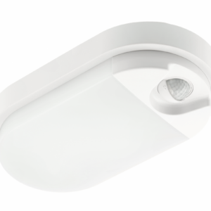 LED luminaire TULON with motion sensor, 15 W, 1350 lm, 4000K, AC220-240V, IP54, oval, white