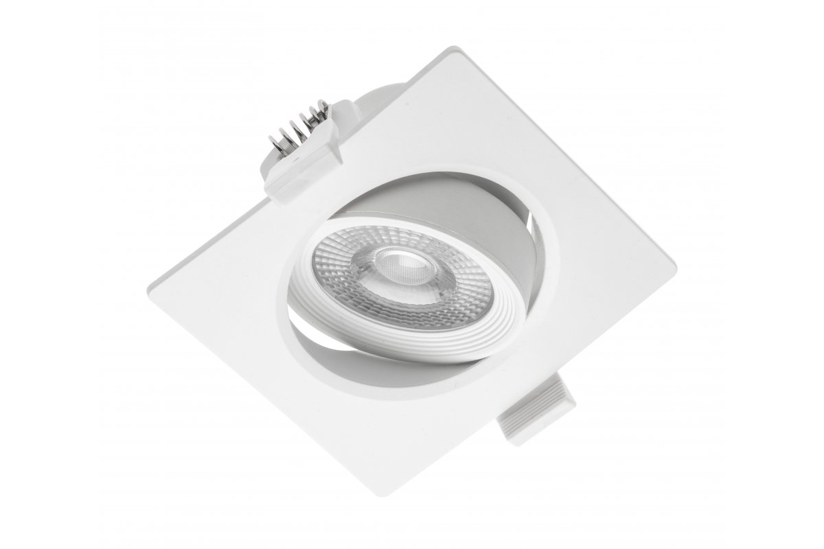 LED spotlight VOLARE, 5 W, 400 lm, 4000K, AC175-250V, PF>0.5, RA>80, IP20, 38°, square