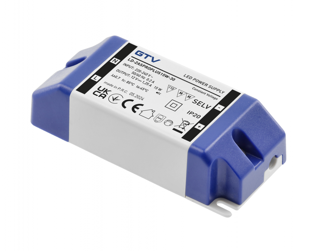 Power supply PRO+, DC12V, 15 W, input AC220-240V, IP20